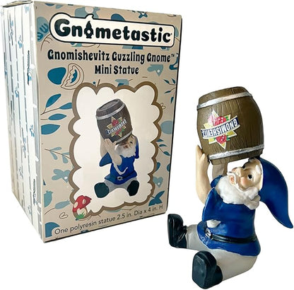 Gnometastic Mini Gnomes Drinking Gnome Statue, 4in - Funny Garden Gnomes Decorations for Yard and Outdoor - Gnomishevitz Wine Gnome for Fairy Garden, Planter Pots, Gnome Decor
