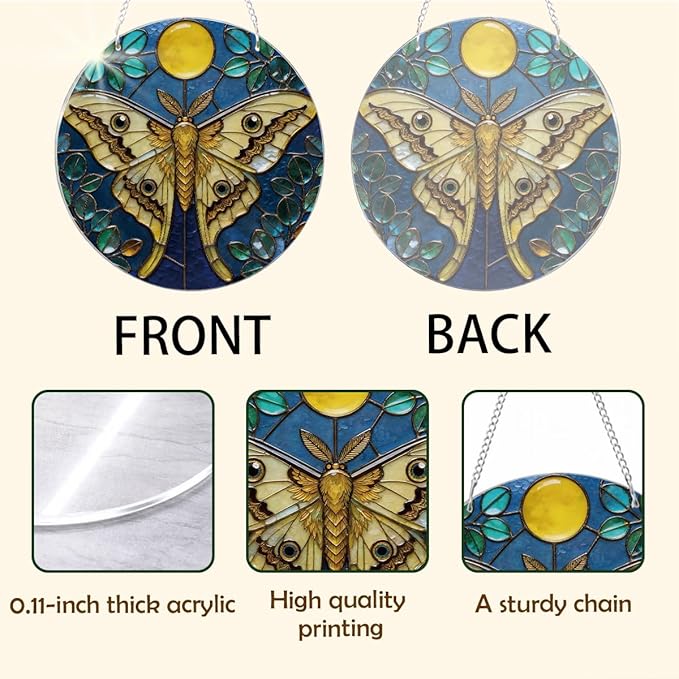 Butterfly Plant Acrylic Suncatcher, Indoor Window Wall Art, Decorative Acrylic Sun Catcher, Housewarming Gift, Butterfly Lover Gift for Birthday Christmas Thanksgiving
