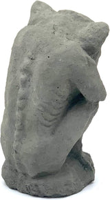 Sitting Gargoyle Statue (Set/2): Solid Durable Stone with Distressed Texture. Perfect Home Design & Sealed for Outdoor Use. Handcrafted USA. (Antique/Gray)