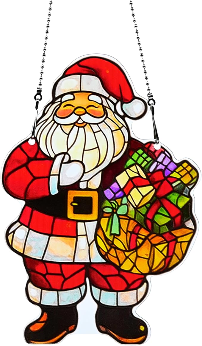 Christmas Ornaments Colorful Window Hanging Decorations Home Wall Decor for Indoor Outdoor