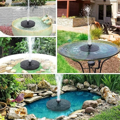 9V 3.5W Solar Bird Bath Fountain Pump, Solar Fountain Water Pump, Free Standing Solar Panel Spray Sprinkler Head for Bird Bath Garden