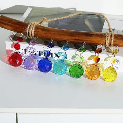 Crystal Suncatchers Colorful Prism Balls Hanging Sun Catchers Rainbow Maker Light Catcher for Window Home Garden Christmas Day Party Wedding Decoration