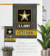 US Army Veteran Garden House Flag - Kit Armed Forces Rangers United State American Military Retire Official - Decoration Banner Small Yard Gift Double-Sided Made in USA 28 X 40