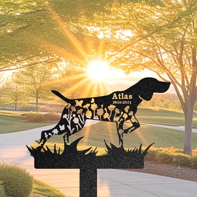 Custom German Shorthaired Pointers Dog Memorial Stake,Personalized Dog Grave Marker,Dog Burial Stake,Dog Garden Decor,Dog Lover Gift,Memorial Garden Decor,Outdoor Yard Stake,Sympathy Sign.