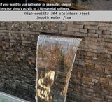 Pondo 12" Waterfall Pool Fountain, 304 Stainless Steel Pond Waterfall Spillway with Wider Water Flow Platform, Professional Spray for Sheer Descent Garden Outdoor