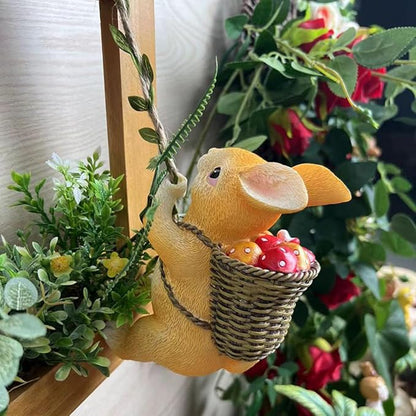 Climbing Rabbit Tree Hugger Garden Bunny Statue Resin Animal Sculpture Yard Decor for Outside, Funny Tree Climber Figurine Outdoor Patio Lawn Ornaments (Rabbit)