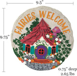 Spoontiques - Garden Décor - Fairies Welcome Stepping Stone - Decorative Stone for Garden