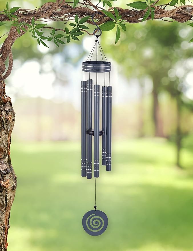 Sunset Vista Designs Durable Metal Vista Classics Galaxy Wind Chime, 41-Inch, Gray