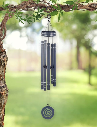 Sunset Vista Designs Durable Metal Vista Classics Galaxy Wind Chime, 41-Inch, Gray