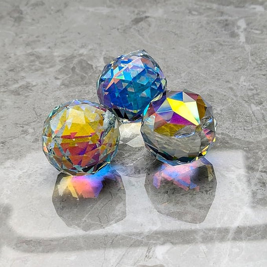 Sun Catchers Hanging Crystals, 40mm AB Crystal Prism Chandelier Ball Suncatchers, Rainbow Maker Window Prisms Suncatcher, Home Decoration