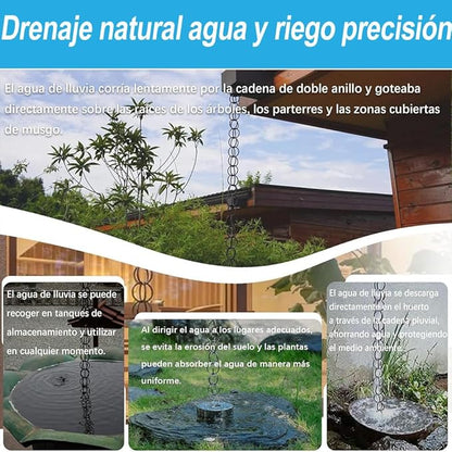 Rain Chains for Gutters Downspouts Outside-Decorative Rain Chain Metal Cups,Adjustable Hanging Rain Hutter Chain,Replacement for Downspout,Vintage Copper Rain Catcher butterfly-10m(33ft)