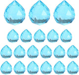 M METERXITY 20-Pack Crystal Ball Prisms, 24mm/0.94 Inch Chandelier Pendant Maker Hanging Crystals Chandelier Prisms for Home/Windows/Garden/DIY Decoration[Blue]