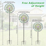 DREAMSOUL 360° Large Wind Spinner Outdoor Metal 6 Blades Windmill for Yard, 80 Inch Kinetic Wind Spinner for Patio Lawn Decor