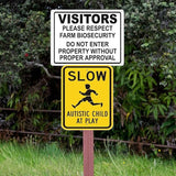 CCPARTON Metal Sign - Slow Autistic Child at Play Warning Sign - Aluminum - Indoor/Outdoor - 8x12 Inches