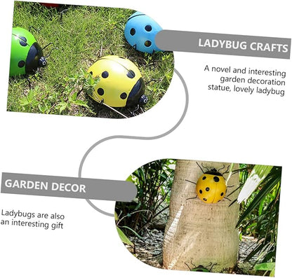 Homoyoyo Large Artificial Ladybug Pendant Creative Iron Garden Ornament for Home Decor Holiday Garden Lovers and Ladybug Enthusiasts