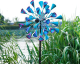 Decoroca Wind Spinner Choice for Families - 72in Large Outdoor Metal Wind Spinners - Pretty Outdoor Decor Birthday Loves - 21" W x 72" H (Double Blades)