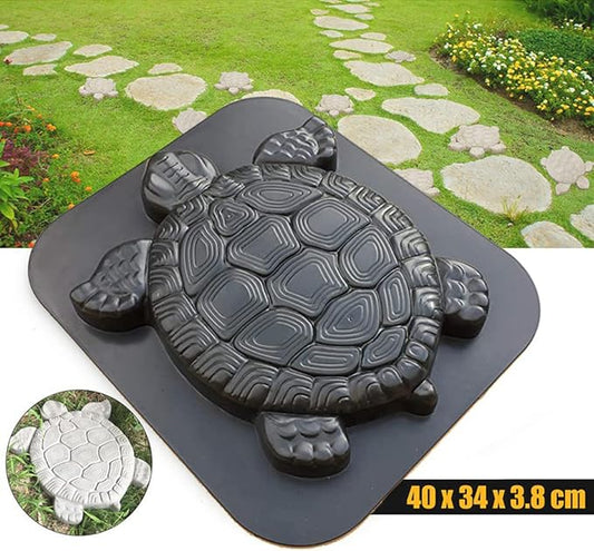 Turtle Stepping Stone Mold, Tortoise Shape Concrete Cement Mould Walk Maker, DIY Stepping Stone, Decorative Flower Garden Lawn Decor Tortoise Concrete Mould 15.75 "x 13.39" x 1.5 "