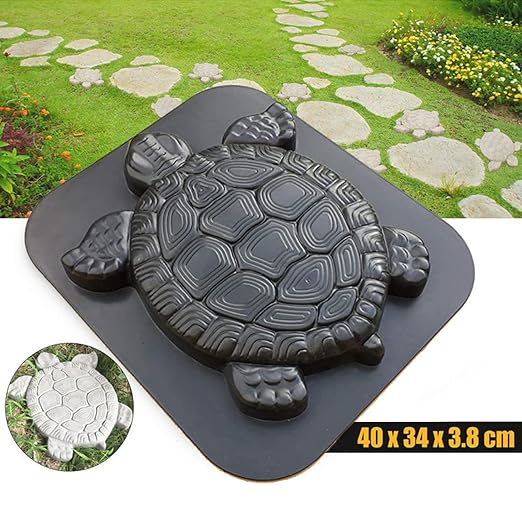 ABS Turtle Shape Stepping Stone Mold, DIY Garden Lawn Pathmate Paving Pavement Paver Turtle Garden Decor