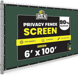 Boen - Backyard Privacy Screen Fence Covering 6' x 100' - Green - Instant Outdoor Privacy Fence Screen for Any Metal, Chain Link, Wood Panels or Plastic Fencing - Shade & Block Wind Privacy Wall