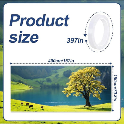 13x6 ft Lakeside Lone Tree Garage Door Banner - Serene Lake with Single Tree Backdrop, Hanging Garage Decorations - for Peaceful Garden or Patio Decor, Tranquil Outdoor Wall Sign