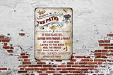 welcome to the patio sign Outdoor Living Porch Patio Deck Backyard Decor Bar Grill BBQ Decor 12x16 inch