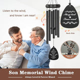 Soopau Sympathy Gifts for Loss of Son, Memorial Wind Chimes for Loss of Son, Grief Wind Chimes Son, Bereavement Condolence Funeral Gifts for Loss of Son, Windchimes in Memory of A Loved Son
