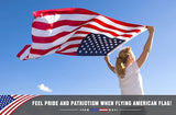 5x3 Ft American Outdoor Flag - US Flag Bright Color and Fade Resistant - Canvas Header and Double Stitched - USA Flags with Brass Grommets (US Flag 2pc)