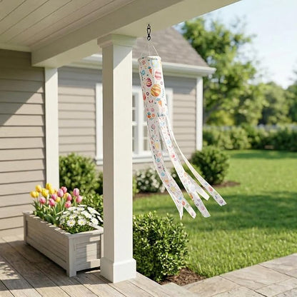 Madrona Brands Easter Collage Windsock | Durable Outdoor Hanging Wind Decor | Yard, Patio, Porch | 48 Inch