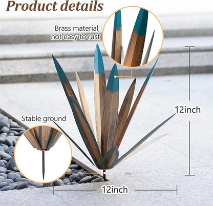 VChymm 2pcs Metal Tequila Country Sculpture DIY Tequila Plant Home Decor Country Tequila Garden Ornament Indooutdoor Statuette Patio Lawn Patio Stake Decoration Gift to The Garden 12“