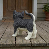Elenon Cat Garden Statue Decorative for Yard, Standing Cat Figurines Home Lawn Decor, Patio Kitten Tuxedo Statues Pets Memorial Ornament for Cat Lovers