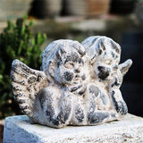 COAECJ Animal Sculpture for Garden Angel Garden Sculpture, Vintage Old Sculpture Figure Outdoor Garden Landscape Decoration Garden Garden Decoration