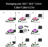 Solar Garden Fountain Water Lilies Designs Outdoor Bird Bath Accessories Suitable for Patios and Fish Pond Fish Pond Accessories