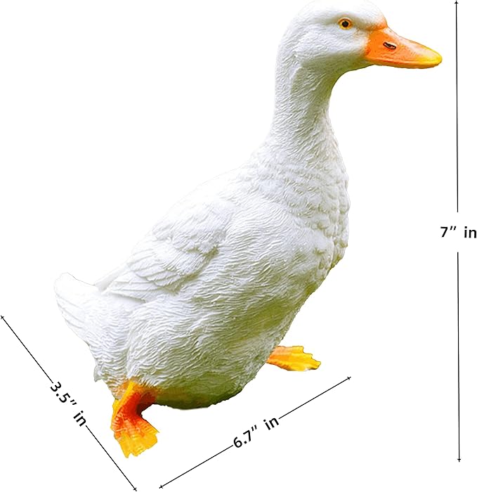 Real Farm Duck Statues,Duck Fence Decoration,Funny Resin Duck Decor,Outdoor Real Animal Statue,Duck Sculpture,Perfect for Home Garden Stairs,Farm,Patio,Backyard