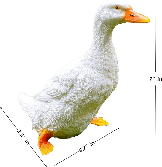 Real Farm Duck Statues,Duck Fence Decoration,Funny Resin Duck Decor,Outdoor Real Animal Statue,Duck Sculpture,Perfect for Home Garden Stairs,Farm,Patio,Backyard