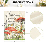 AVOIN colorlife Home Sweet Home Spring Mushrooms Garden Flag 12 x 18 Inch Double Sided, Seasonal Flowers Welcome Yard Outdoor Flag