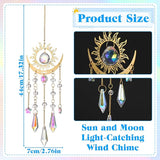 Crystal Prism Sun Catchers Rainbow Maker, Window Prism Rainbow Maker, Sun and Moon Catchers for Indoor Window Hanging, Outdoor Home Garden, Room Decor, Gift for Women