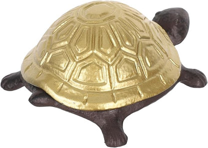 Cast Iron Turtle Key Hider Outdoor Garden Decoration Hidden Extra Key Box Decorative Iron Statue for Yard Security and Jewelry Storage