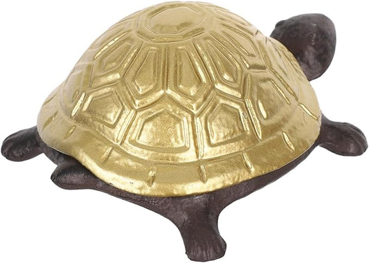 Cast Iron Turtle Key Hider Outdoor Garden Decoration Hidden Extra Key Box Decorative Iron Statue for Yard Security and Jewelry Storage