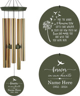 Personalized 30/36 inch Wind Chimes Memorial, Deep Tone Memorial Wind Chimes for Loss of Loved One/Mom/Dad, Sympathy Gifts for Bereavement(Produced in USA)