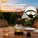 4 Pack Glass Table Top Torches, 14 oz Citronella Torches for Outside, Features hanging handles, Refillable Flame Light Torch, Decorative Tabletop Lantern for Yard, Patio, Garden, Party, Landscape
