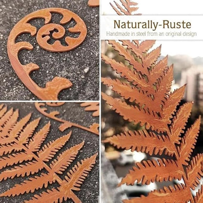 Set of 5 Vintage Metal Garden Stakes for Outdoor Decoration Adding Artistic Detail to Lawn, Garden Paths, Patio, and Porch Areas