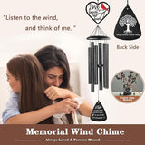 VENBEEL Memorial Sympathy Gifts, 36" Memorial Wind Chimes for Loss of Loved One, Cardinal Sympathy Wind Chimes, Bereavement Condolence Remembrance Gift for Loss of Mom Dad