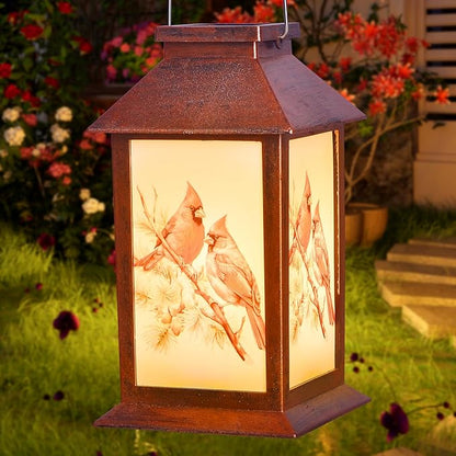 Cardinal Wind Chime Outdoor Solar Energy, Gifts for Women, Mothers, Grandmothers and Fathers, Garden Outdoor Decoration, Christmas, Mother's Day, Thanksgiving and Birthday Gifts