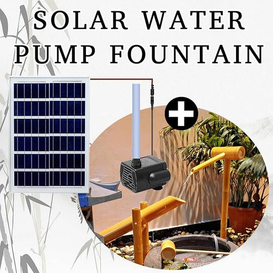 Handmade Solar Water Pump Fountain Kit, Free Standing Bamboo Fountain, Japanese Rocking Water Fountain, Patio Water Fountains, for Creates a Captivating Outdoor Fountain,Carbonization