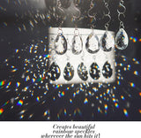 10pcs 38mm Clear Crystal Teardrops Chandelier Parts,Chandelier Crystal Prisms Pendants with Hook,Hanging Crystals for Lamp Window Christmas Tree Decoration Suncatcher