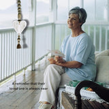 Sympathy Wind Chime - Modern White Memorial Gift for Loss of Mom, Dad, Husband - 23 inches
