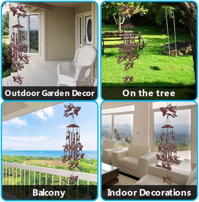 Outdoor Flying Pigs Wind Chimes Decoration, Blessing Wind Bells, Memorial Wind Chimes, Pigs Wind Catcher, Fly Pig Decor, 7 Fly Pigs Wind Chime for Home, Balcony, Tree, Festival Decor, Gifts for Mom