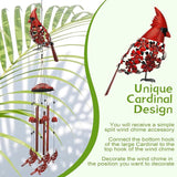 Cardinal Wind Chimes for Outside 34'' 3D Red Bird Metal Wind Chimes Hanging Decoration Cardinal Gifts Women Grandma Mom Memorial Red Bird Decor for Outdoor Garden Yard Patio Backyard