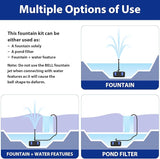 Pond Filter with Pump Fountain Kits | 400GPH Pond Filter with Pond Pump & Fountain Kit | 3 Spray Patterns | Water Feature | Koi Pond Filters for Outdoor Ponds 200-350 Gal
