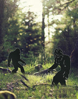 Elenon Bigfoot Garden Metal Stakes Set of 2, Inspirational Silhouette for Outdoor Decor, Yard Art,Patio,Lawn Ornaments